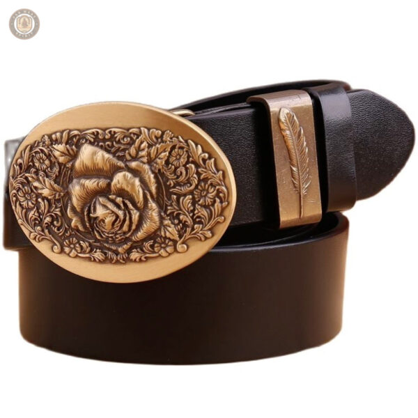 Accessoire western pour femme, ceinture en laiton