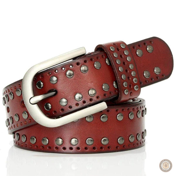 Ceinture en cuir vert pour look western