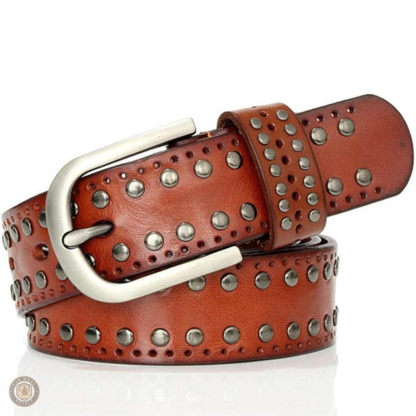 Ceinture femme avec design western en vert
