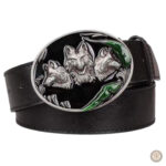 Ceinture homme style western en cuir