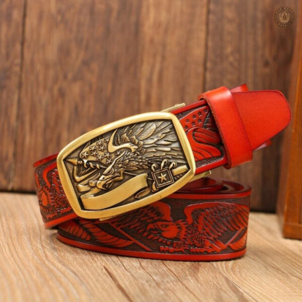 Ceinture gravée au style western pour homme