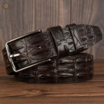 Accessoire western en cuir crocodile pour homme