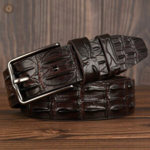 Accessoire western en cuir crocodile pour homme