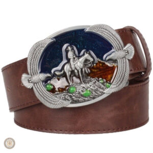 Ceinture western marron pour homme