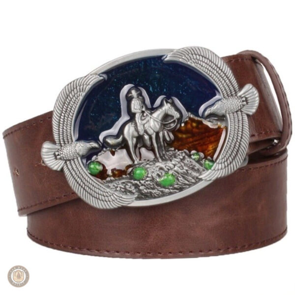 Ceinture western marron pour homme