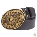 Ceinture en cuir motif western pour femme