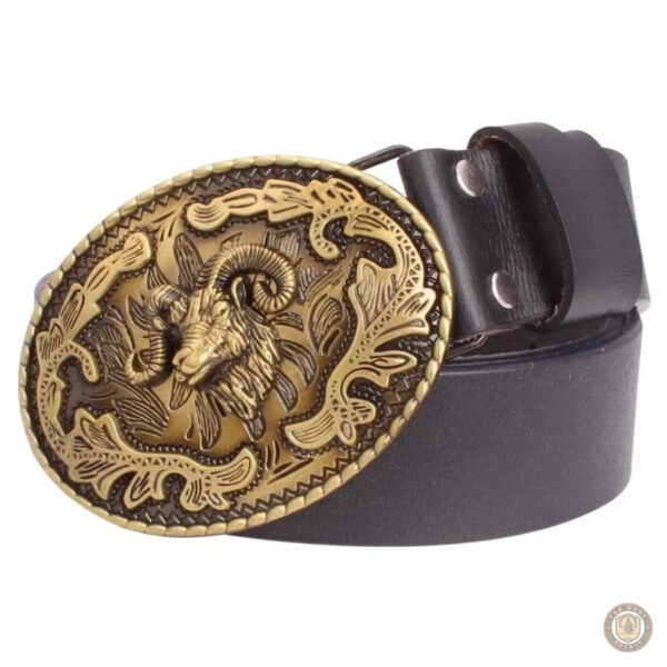 Ceinture en cuir motif western pour femme