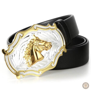 Ceinture noire style western pour femme
