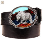 Ceinture western homme avec motif ours