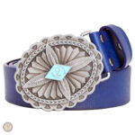 Ceinture femme style western en cuir