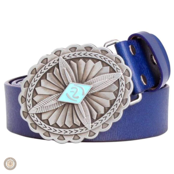Ceinture femme style western en cuir