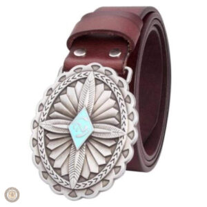 Ceinture à boucle ornée pour femme