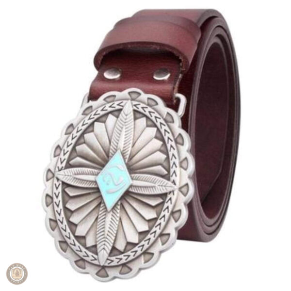 Ceinture à boucle ornée pour femme