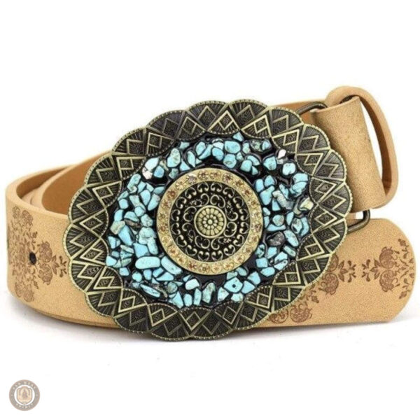 Ceinture western femme avec motif floral élégant