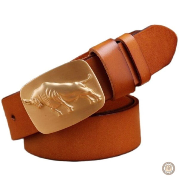 Ceinture western couleur camel pour femme