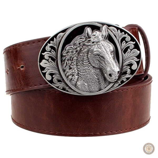 Ceinture style western avec crin de cheval