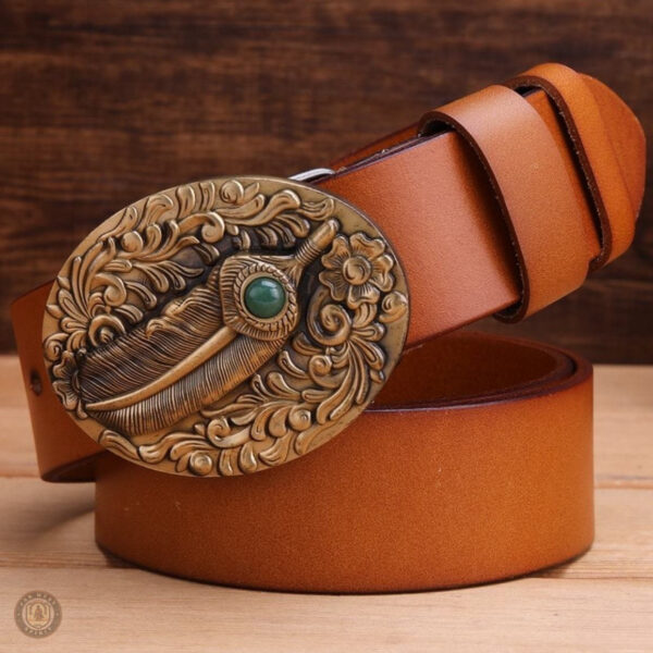 Accessoire western chic en cuir doré pour femme