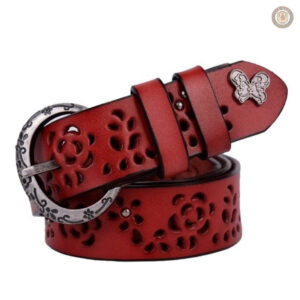Ceinture Western Femme en cuir perforé