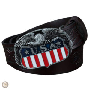 Ceinture Western en cuir pour homme, style américain
