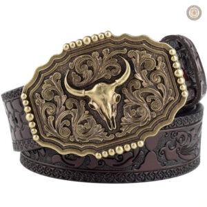 Ceinture style western avec motifs mexicains