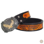 Accessoire de mode western en cuir noir