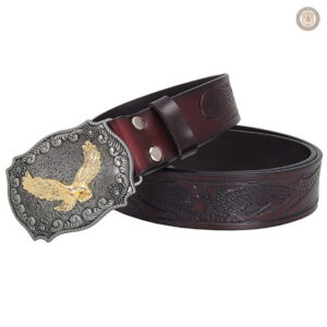 Ceinture féminine au style western en cuir noir