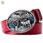 Ceinture Western Rouge pour femme