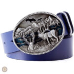 Élégante ceinture rouge avec boucle western