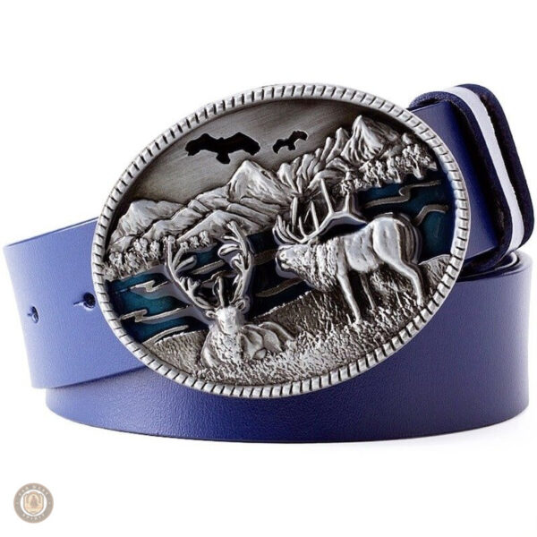 Élégante ceinture rouge avec boucle western