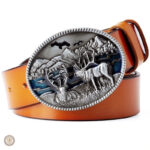 Ceinture féminine rouge pour look cowboy