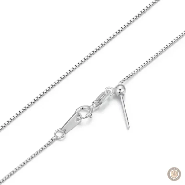 Chaîne pour pendentif, finition argentée western