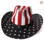 Chapeau cowboy USA avec large bord pour protection