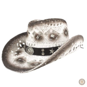 Chapeau Western Blanc Été Femme