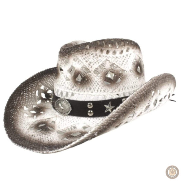 Chapeau Western Blanc Été Femme