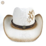 Accessoire de mode western en couleur blanche, chapeau de cowboy