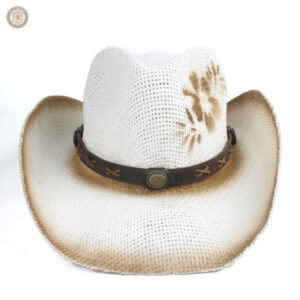 Accessoire de mode western en couleur blanche, chapeau de cowboy