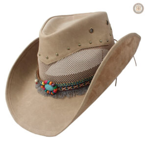 Chapeau cowboy en cuir pour femme