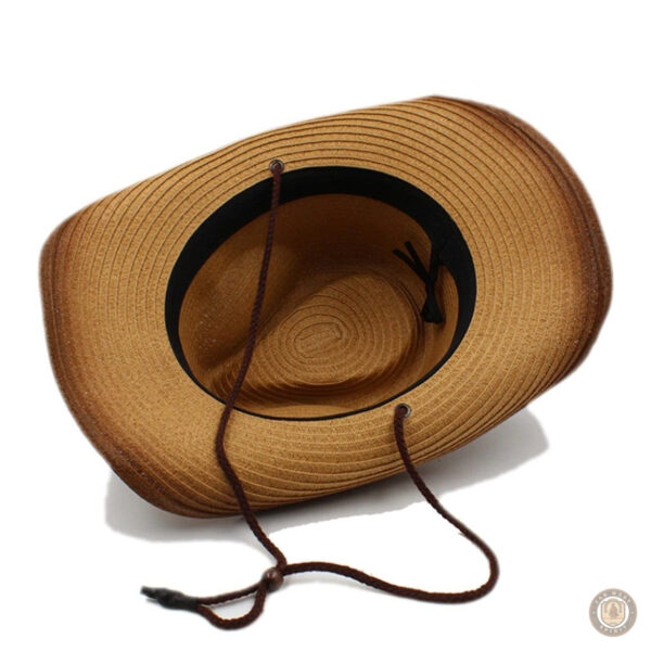 Chapeau cowboy en paille, accessoire de mode western