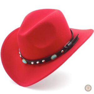 Chapeau Cowboy Rouge en style Country