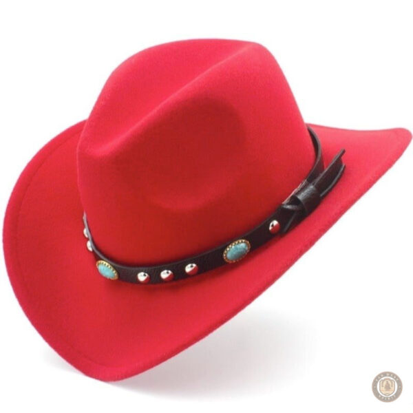 Chapeau Cowboy Rouge en style Country