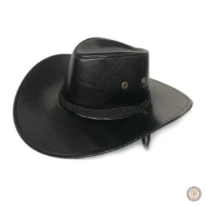 Chapeau de cowboy action en feutre noir