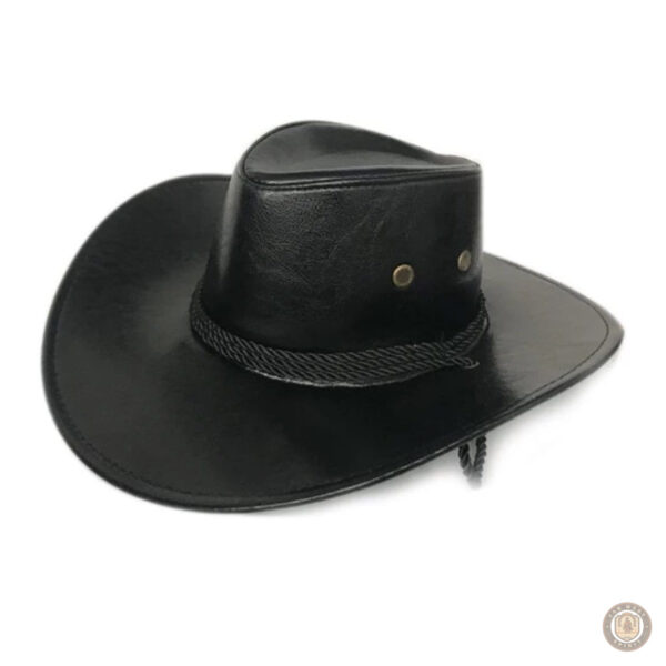 Chapeau de cowboy action en feutre noir