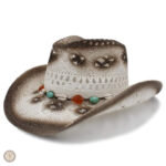 Chapeau de cowboy blanc pour femme