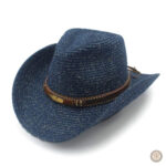 Chapeau de cowboy bleu élégant et stylé