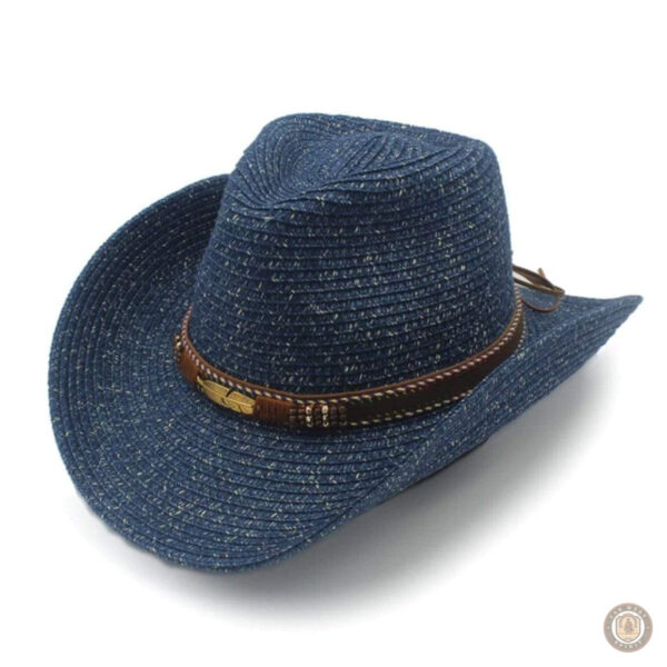 Chapeau de cowboy bleu élégant et stylé