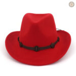 Chapeau bordeaux pour un style western authentique