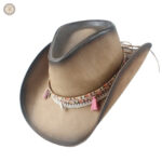 Chapeau de style cowboy en couleur camel