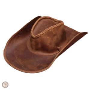 Chapeau de cowboy en cuir noir élégant et intemporel