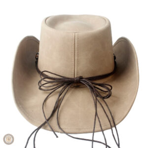 Chapeau de cowboy féminin en cuir élégant