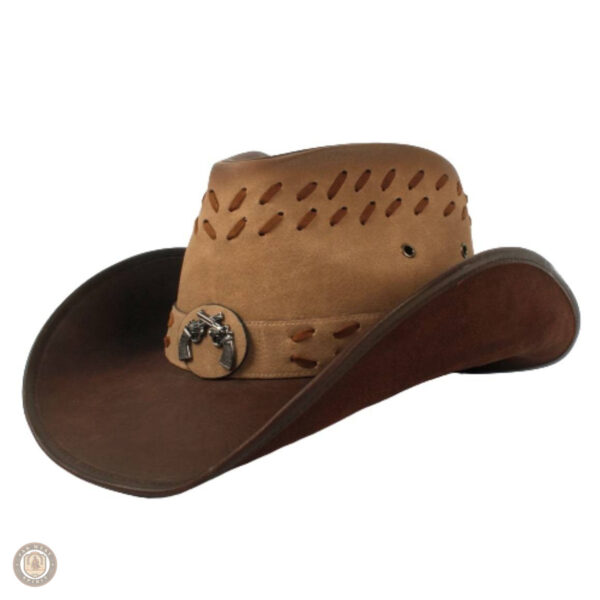 Chapeau cowboy homme en cuir, style classique et authentique